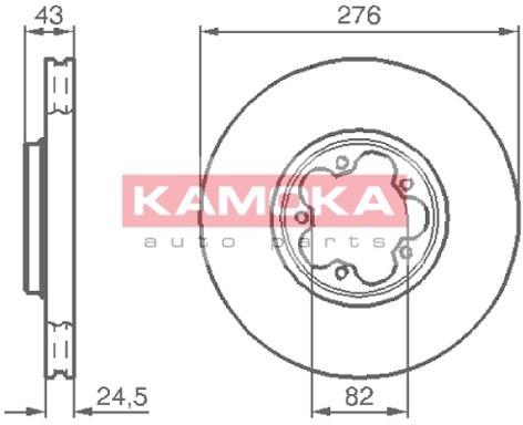 KAMOKA Tarcza hamulcowa 1032226