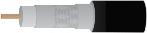 Spacetronik Kabel koncentryczny RG11 1,63mm SP11CCS żel PE 1m KK11SP11CCS