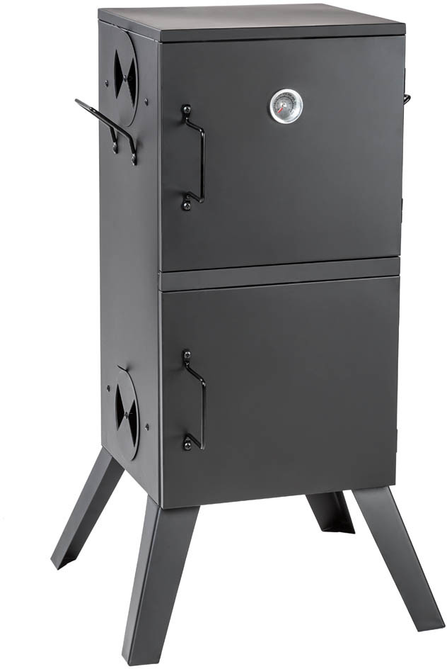 tectake Wędzarnia ogrodowa z termometrem - czarny 401412