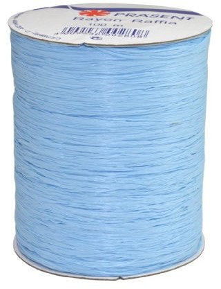 Unbekannt Present - Rayon Rafia taśma do łysania - jasnoniebieska - szpula 100 m 133-602