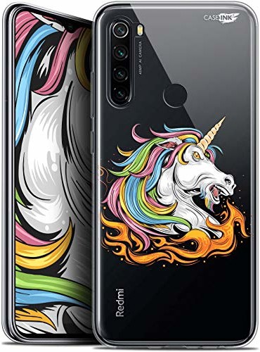 Caseink Etui ochronne do 6,3 cala Xiaomi Redmi Note 8, ultracienkie, motyw: klakson ognia CRYSPRNTREDMINOTE8FIREUNI