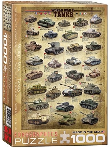 Eurographics 6000-0388 - World War II Tanks - puzzle 1000 części