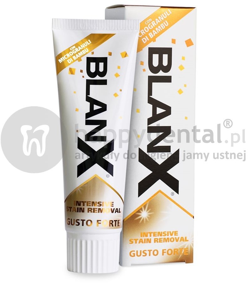 Coswell BLANX Market INTENSIVE STAIN REMOVAL Przeciw Osadom 75ml -  pasta do zębów intensywnie usuwająca uporczywe osady kawy, herbaty, tytoniu i czerwonego wina