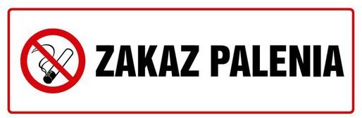 Znak informacyjny ZAKAZ PALENIA