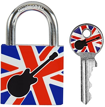 Master Lock kłódka 30 MM  motyw gitara, 3430eurdguitar 3430EURDGUITAR