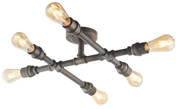 Pipe Endon Plafon LAMPA sufitowa 78763 Endon loftowa OPRAWA metalowa industrialna czarna 78763
