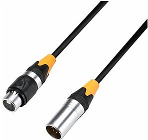 Adam Hall K 4 DGH 0150 IP 65 - Kabel DMX i AES/EBU: 5-stykowe, męskie XLR żeńskie XLR, IP65, 1,5 m K4DGH0150IP65