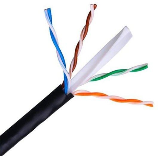 Nanocable Kabel Sieciowy Sztywny UTP Kategoria 6 NANOCABLE 10.20.0502-EXT-BK 100 m Czarny S0213985
