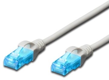 Ewent , kabel sieciowy CAT 5e Patch u/UTP, AWG 26/7, 2 wtyczka RJ45, szary EW-5U-010