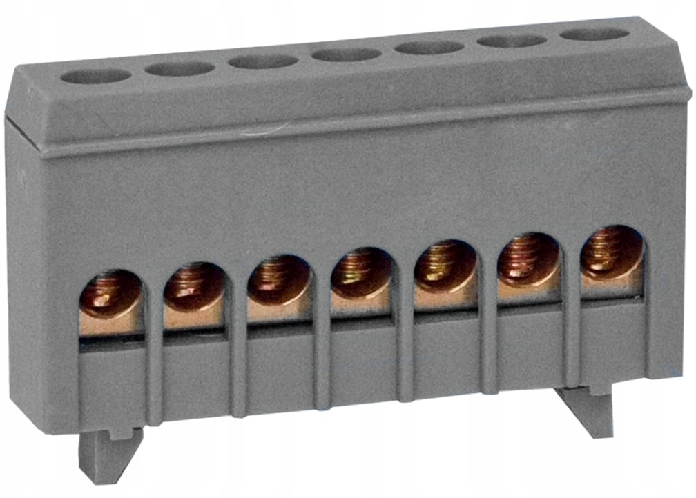 Listwa Na Szynę Mostek Zerowy Szary Obudowa 7