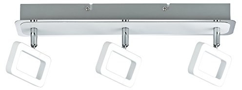 Paulmann 3-punktowa LED świecą 66640 A + + to D, reflektor Frame, metalowy, 4.5 W, biały mat/chrom, 10 x 43 x 13.1 cm 66640