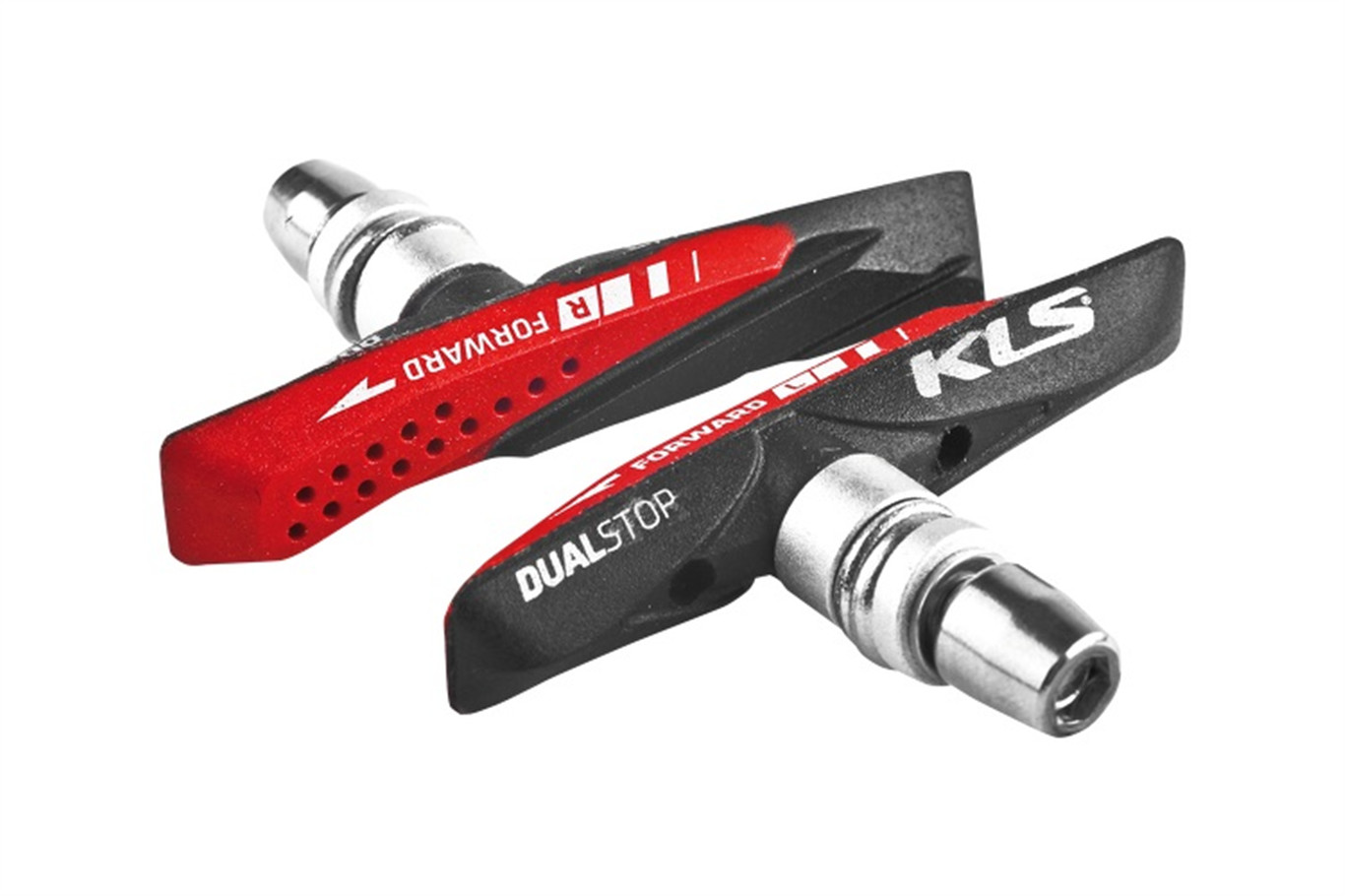 Kellys Klocki hamulcowe Dualstop V-02 czarny-czerwony