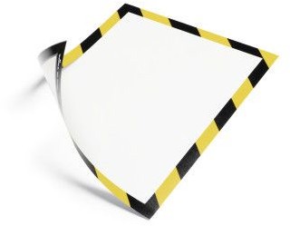 Durable Ramka magnetyczna Duraframe Magnetic Security A4 - żółto-czarna / 5 szt.
