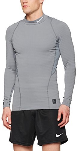 Nike Warm Comp ze LS Mock langaermeliges Top dla mężczyzn, kolorze, szary, XL 725031-065