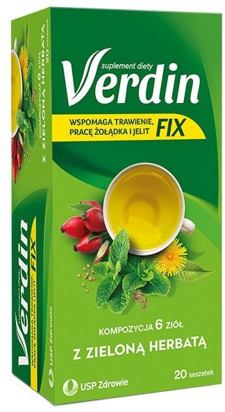 USP Zdrowie Verdin Fix z zieloną herbatą x20 saszetek