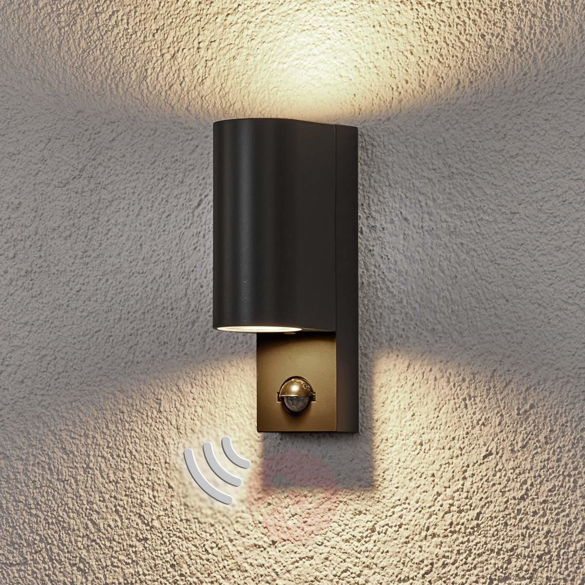 Lampenwelt PALINA - zewnętrzna lampa ścienna z czujn ruchu