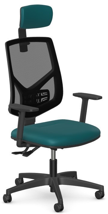 Intarseating Fotel biurowy BERMEN z zagłówkiem, podstawa nylon KA-BREMEN-TM-272-01