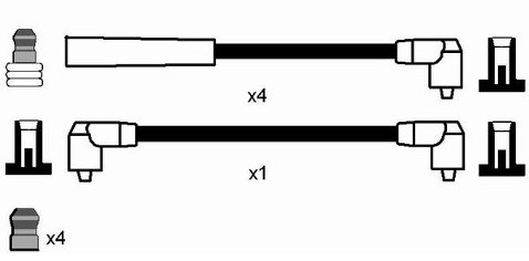 NGK Zestaw przewodów zapłonowych 5404