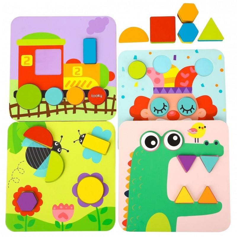 Tooky Toy TOOKY TOY Puzzle 4w1 Układnaka Klocki TL396