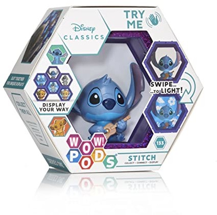 WOW PODS PODS Stitch - Lilo & Stitch | Oficjalna klasyczna podświetlana figurka kolekcjonerska Disney Bobble-Head DIS-CL-1005-01