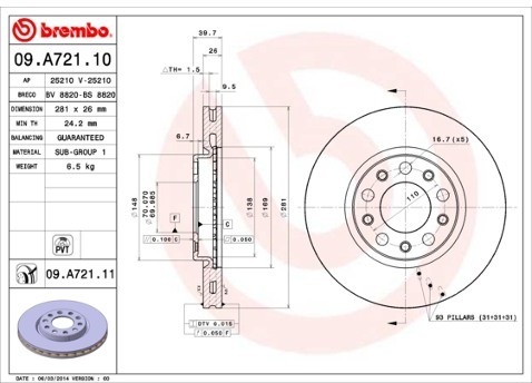 BREMBO 09.A721.11