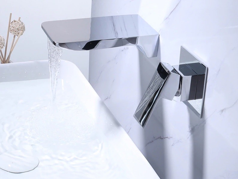 Kran Bateria Umywalkowa Efekt Wodospadu Chrom v9