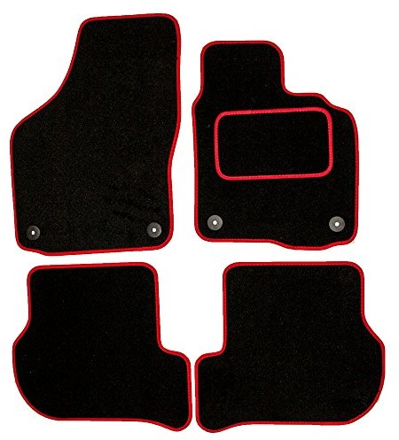 Sakura Dywan  ss4955rd maty samochodowe z sterowników bocznych Heel Pad, czerwonym otokiem pasuje do Citroen C2 wszystkie lata SS4955RD