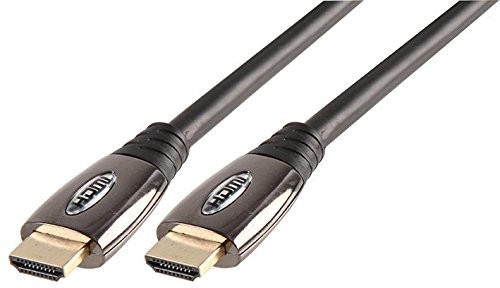 Signal Pro Pro PSG03839 przewód HDMI o wysokiej prędkości, męski do męski, chromowane łączniki, pozłacany, 10 m, czarny PSG03839