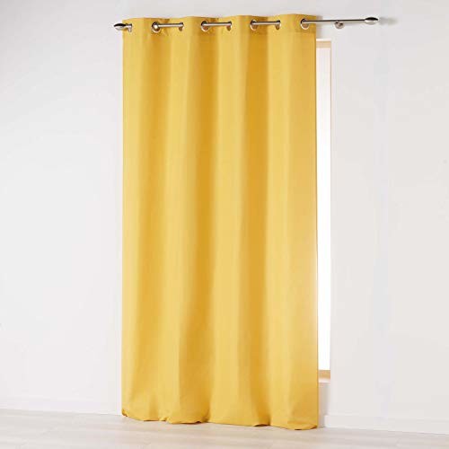 DOUCEUR D'INTERIEUR Douceur d'Intérieur Absolu zasłona z oczkami, mikrofibra, jednokolorowa, poliester