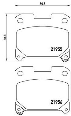 BREMBO Zestaw klocków hamulcowych, hamulce tarczowe P 83 091