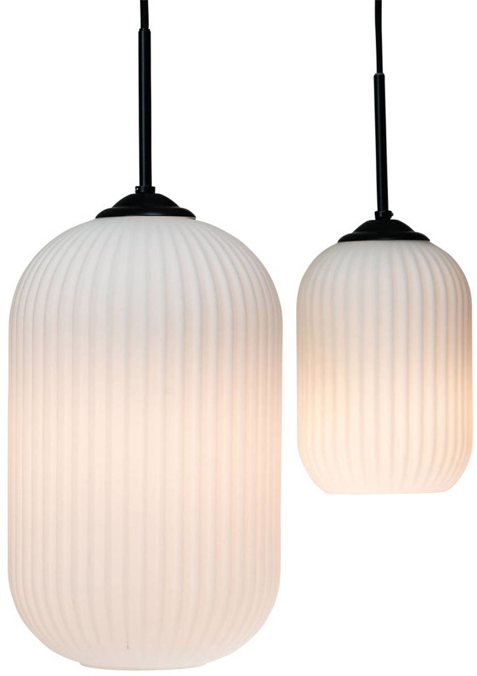 DYBERG LARSEN Dyberg Larsen Riflet lampa wisząca ze szkła, 20cm