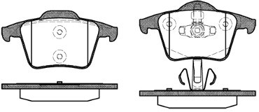 RoadHouse Zestaw klocków hamulcowych, hamulce tarczowe 21044.00