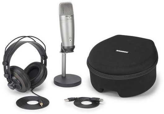 Samson 30  10019 Studio zestaw składa się z C01 kondensator mikrofon, głowa Studio oerer sr850 °C, tripod MD5 i kabel USB 30-10019