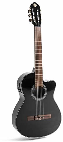 Navarra Navarra Elektro Special Dark Moon NV162, elektryczna gitara akustyczna 4/4, czarna NV162