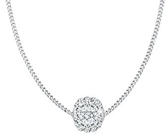 Elli 0105562112_45 naszyjnik damski z kulą kryształową Swarovski ze szlifem brylantowym, ze srebra (próba 925), srebro sterling próby 925, biały 0105562112_45