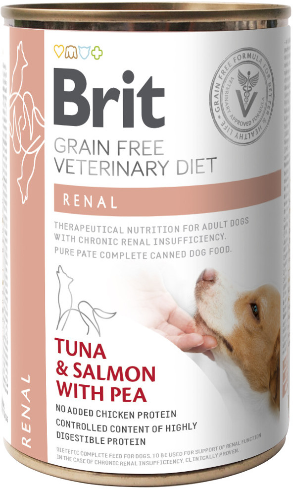 Brit VET Brit Veterinary Diet Renal Tuna&Salmon&Pea Mokra Karma dla psa op 400g