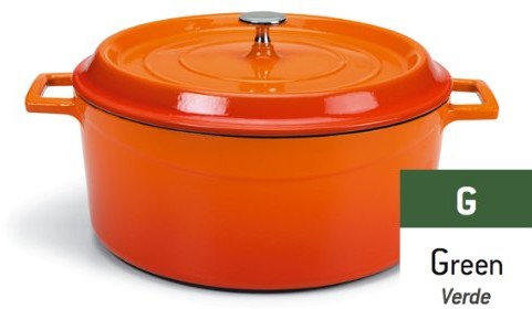 Pentole Agnelli pentole agnelli Slow Cook rondel, zielony, 14 cm COGHSRP10414G
