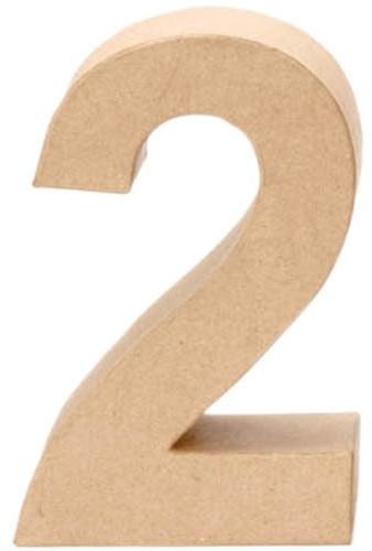 Glorex GmbH glorex 6 2029 132 Liczba 2, kartonu, tekturowe naturalny, 17.5 x 11 x 5.5 cm 6 2029 132