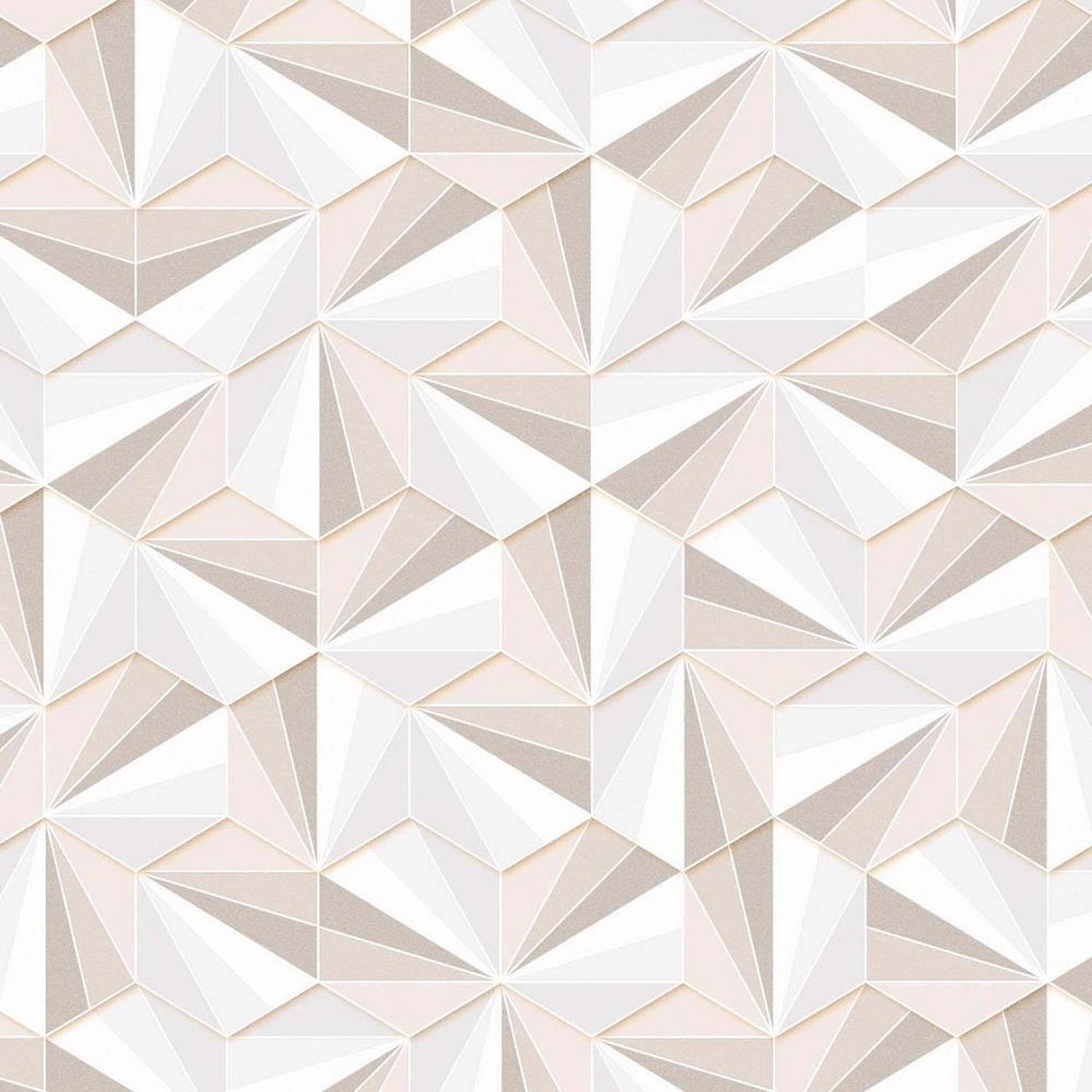 Polami Tapeta fizelinowa Geo kremowo-waniliowa 53 cm x 10,05 m