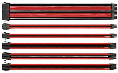 Thermaltake Mod Black Red Sleeved Cable Combo Pack 300mm AC-033-CN1NAN-A1