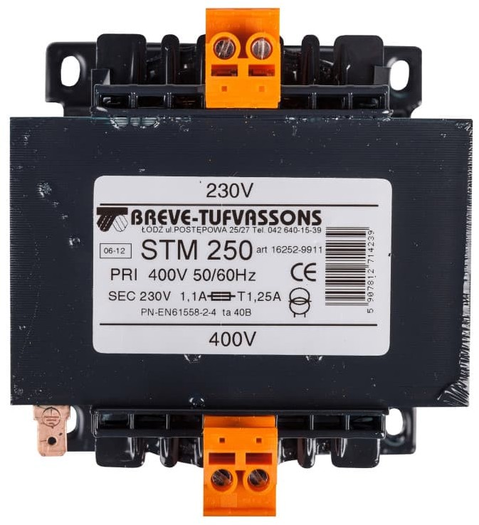 Breve Transformator 1-fazowy STM 250VA 400/230V 16252-9911 9911