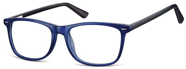 Sunoptic Okulary Zerówki klasyczne oprawy CP153B granat, flex CP153B