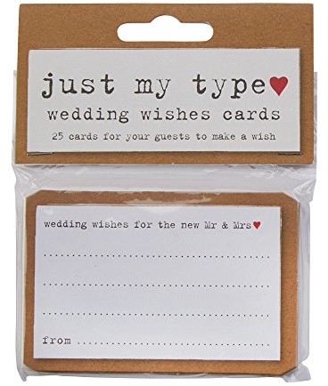 Neviti Just My Type Wedding Wishes Postcards  25 Pack 671338