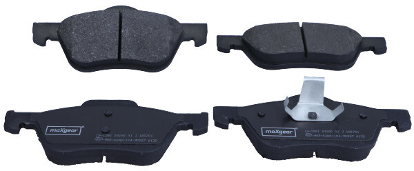 MaxGear Zestaw klocków hamulcowych, hamulce tarczowe 19-1561 19-1561