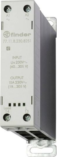 Przekaźnik modułowy półprzewodnikowy (SSR) wyjście 1NO 15A 19...305VAC zasilanie 230VAC 77.11.8.230.8251 771182308251