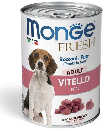 Monge Fresh Dog Karma dla psa Cielęcina w cieście 400g