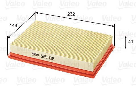 Valeo filtr powietrza panelowy 585138 - Bezpłatny zwrot do 30 dni, największy wybór produktów. 585138
