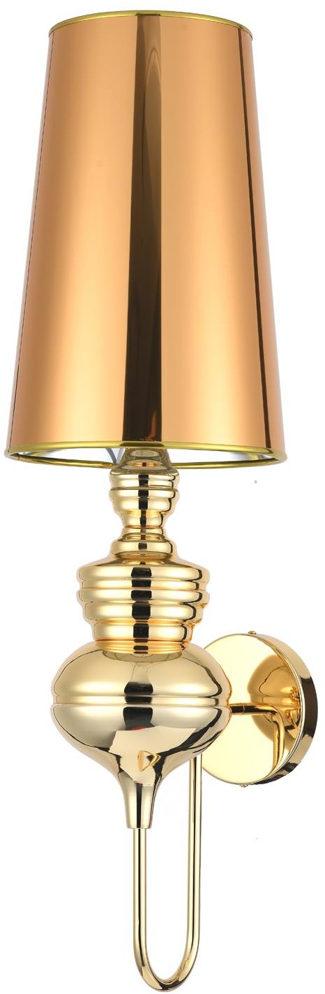 Zdjęcia - Żyrandol / lampa Kinkiet klasyczny Queen MB-8046-25 gold Step pałacowy z abażurem złoty