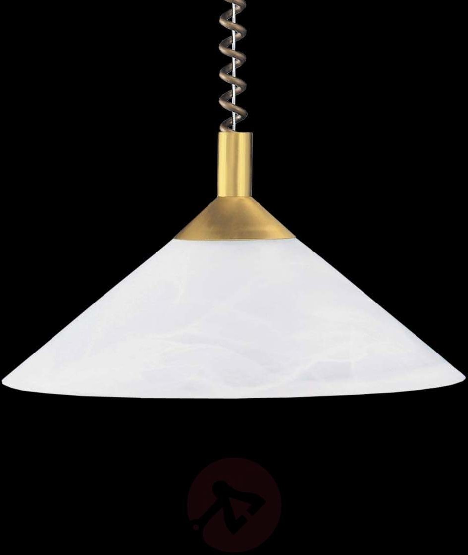 Hufnagel Regulowana lampa wisząca SATURN, mosiężna
