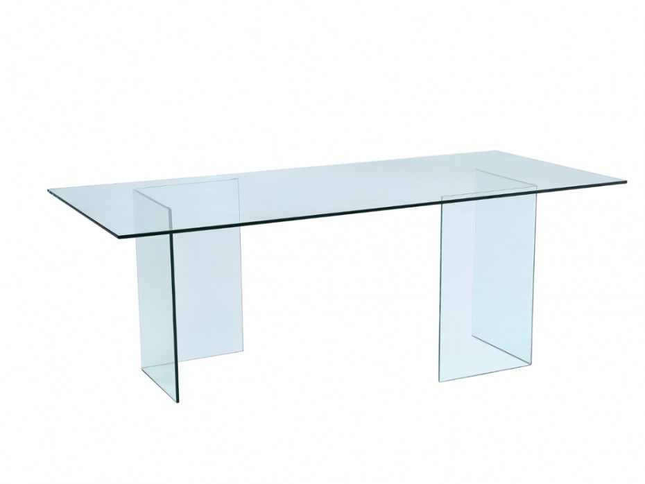 Unique Vente Stół do jadalni COLEDON - Dla 8 osób - Szkło hartowane